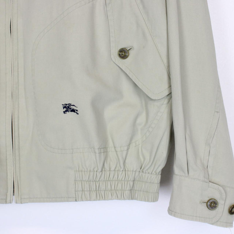 Vintage 90s Burberry Beige and Navy Blue Nova Check Harrington Jacket