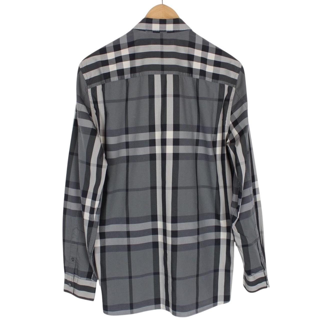 Burberry London Grey Nova Check Long Sleeve Cotton Shirt