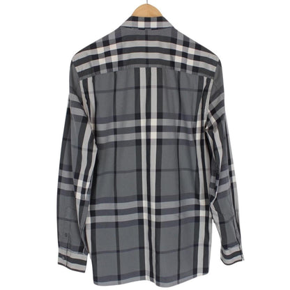 Burberry London Grey Nova Check Long Sleeve Cotton Shirt