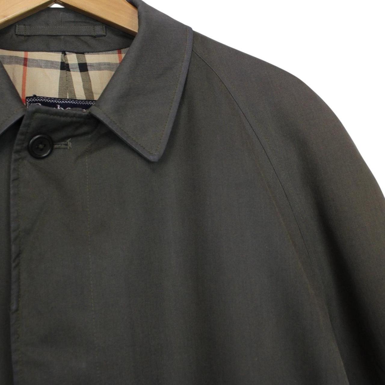 Vintage 80s Burberry Dark Grey Single Breasted Trench Coat