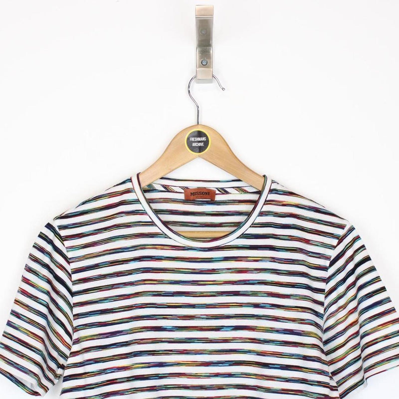 Missoni Multicoloured Striped Short Sleeve Cotton T-Shirt