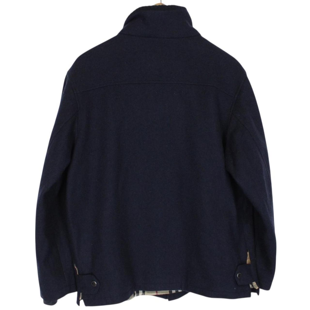 Vintage Burberry London Navy Blue Lambswool Blend Jacket