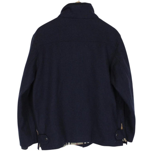Vintage Burberry London Navy Blue Lambswool Blend Jacket