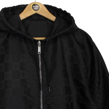 Givenchy Paris Black Reversible 4G Emblem Nylon Windbreaker Jacket