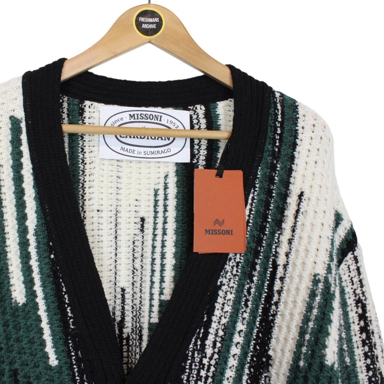 Missoni Multicoloured Button Up Virgin Wool Blend Knit Cardigan Jumper