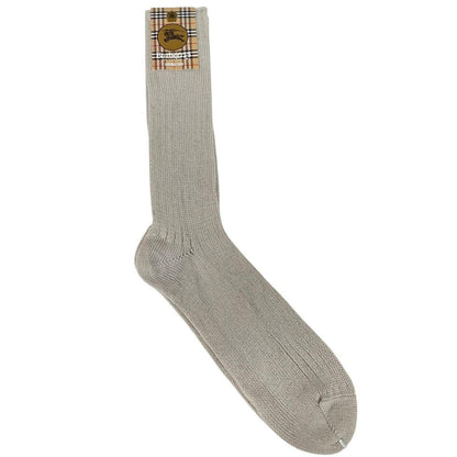Vintage 90s Burberry Deadstock Beige Cotton Socks