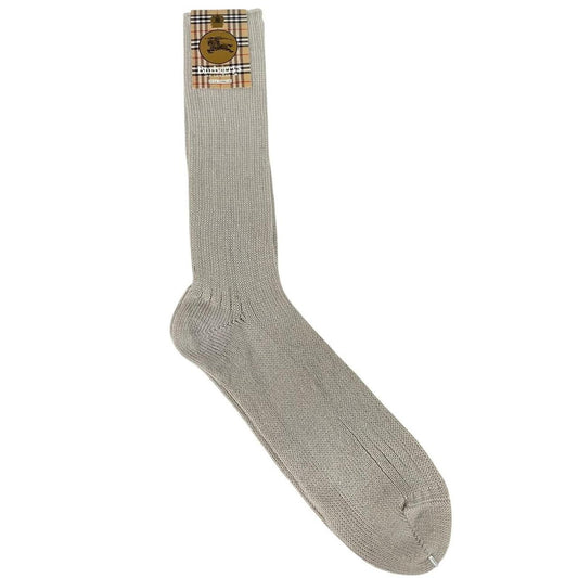 Vintage 90s Burberry Deadstock Beige Cotton Socks