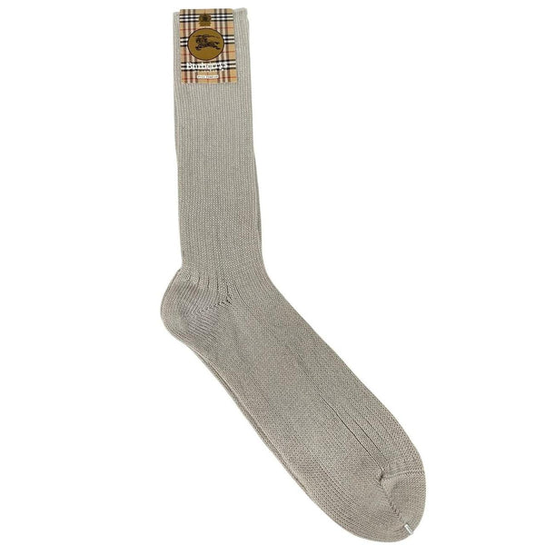 Vintage 90s Burberry Deadstock Beige Cotton Socks