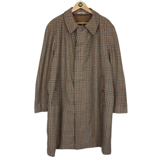 Vintage 90s Burberry Multicoloured Checked Virgin Wool Coat
