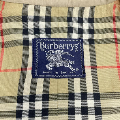 Vintage 90s Burberry Beige Double Breasted Belted Trench Coat