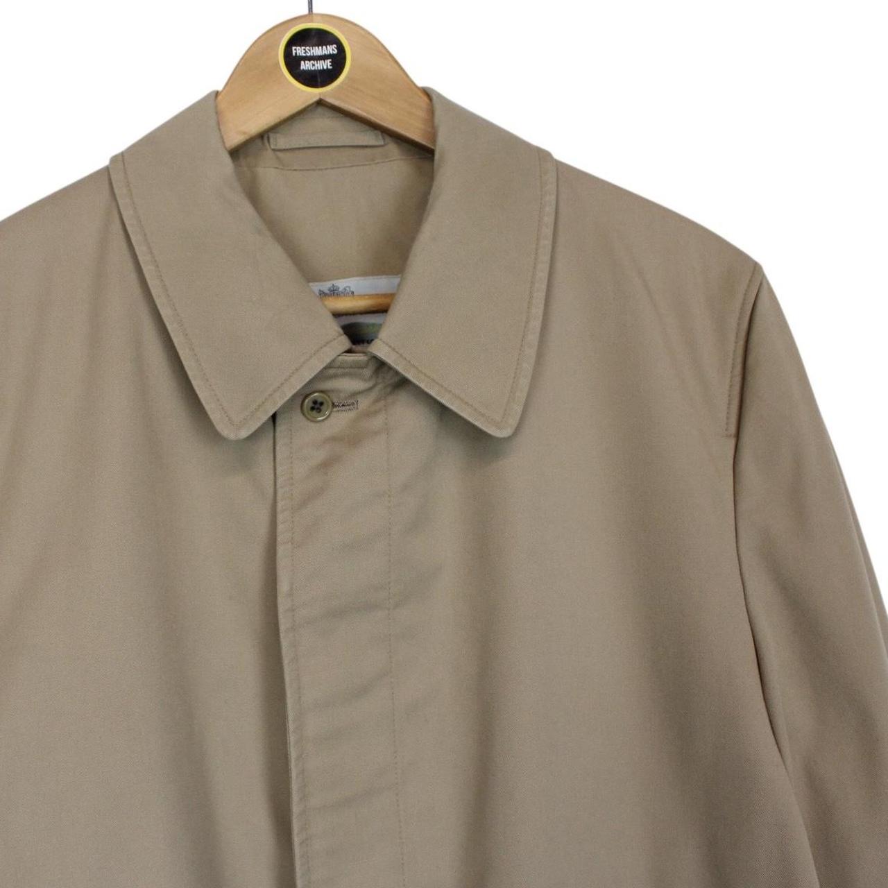 Vintage 80s Aquascutum Aqua 5 Tan Brown Cotton Blend Trench Coat