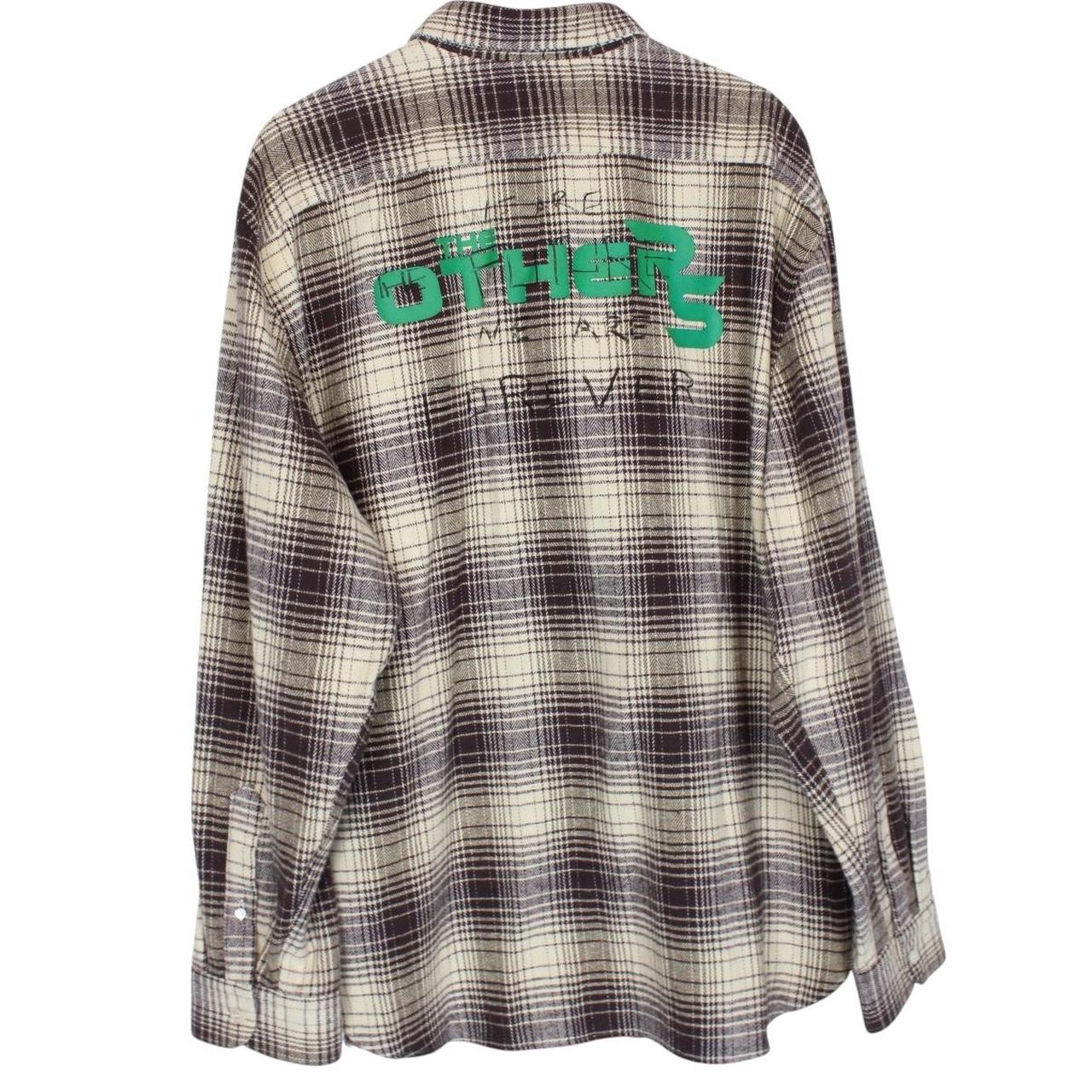 Raf Simons Beige Checked ‘The Others’ Big Fit Flannel Shirt