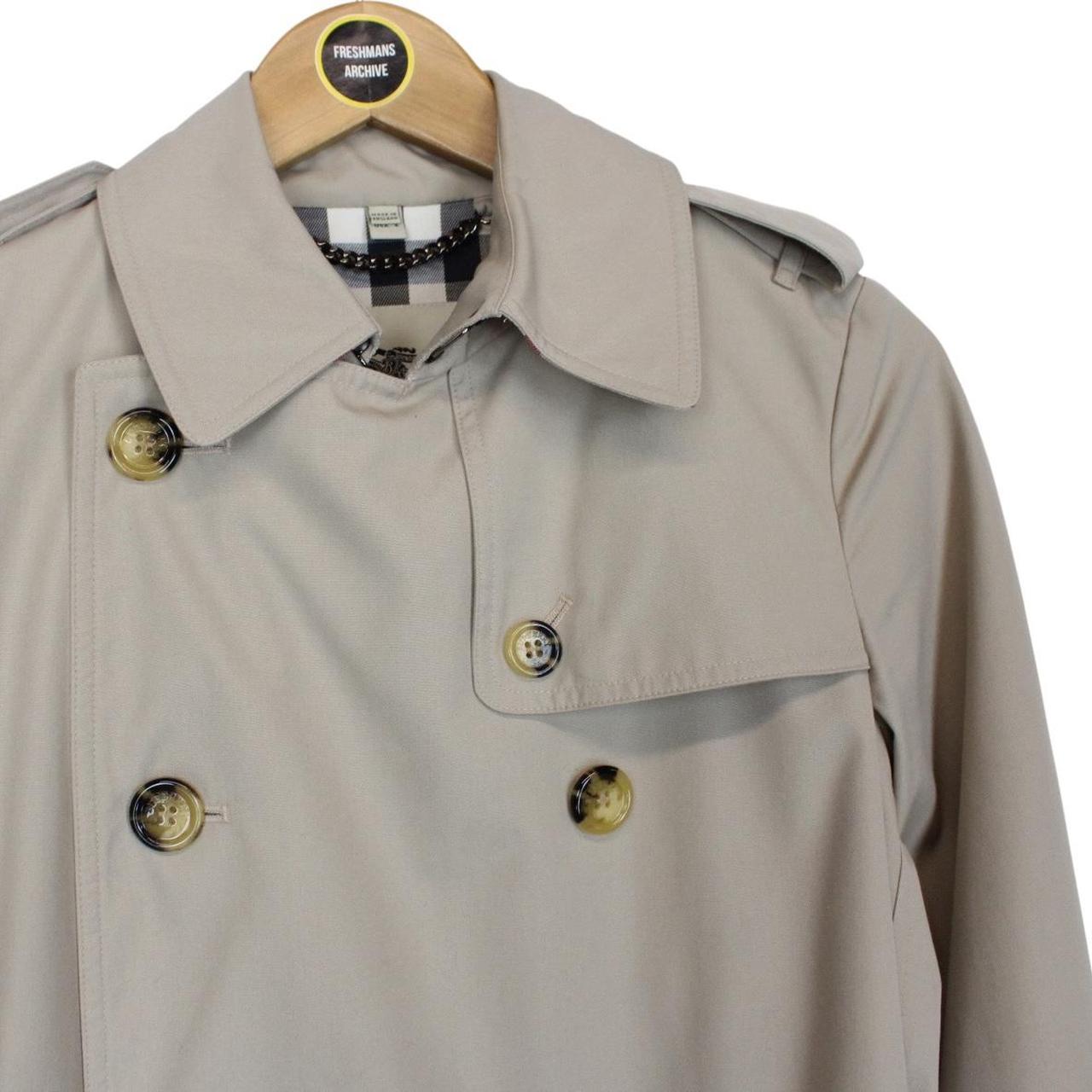 Burberry London Beige Nova Check Double Breasted Belted Trench Coat