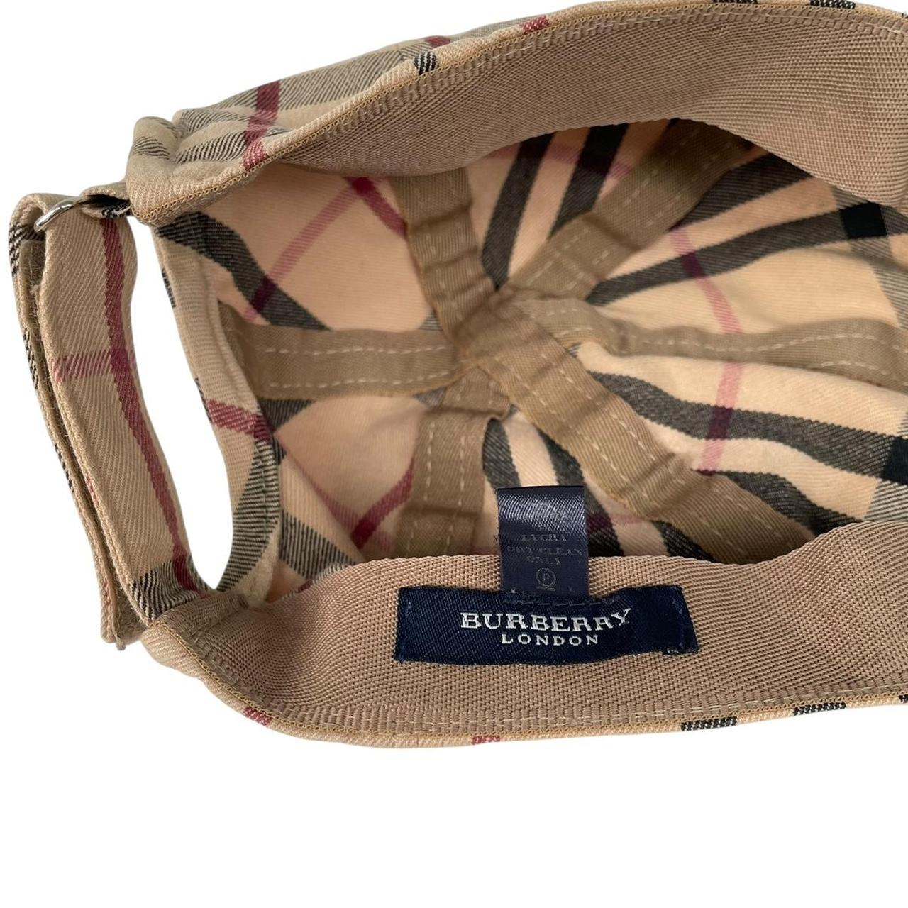 Vintage Burberry London Beige Nova Check Baseball Cap