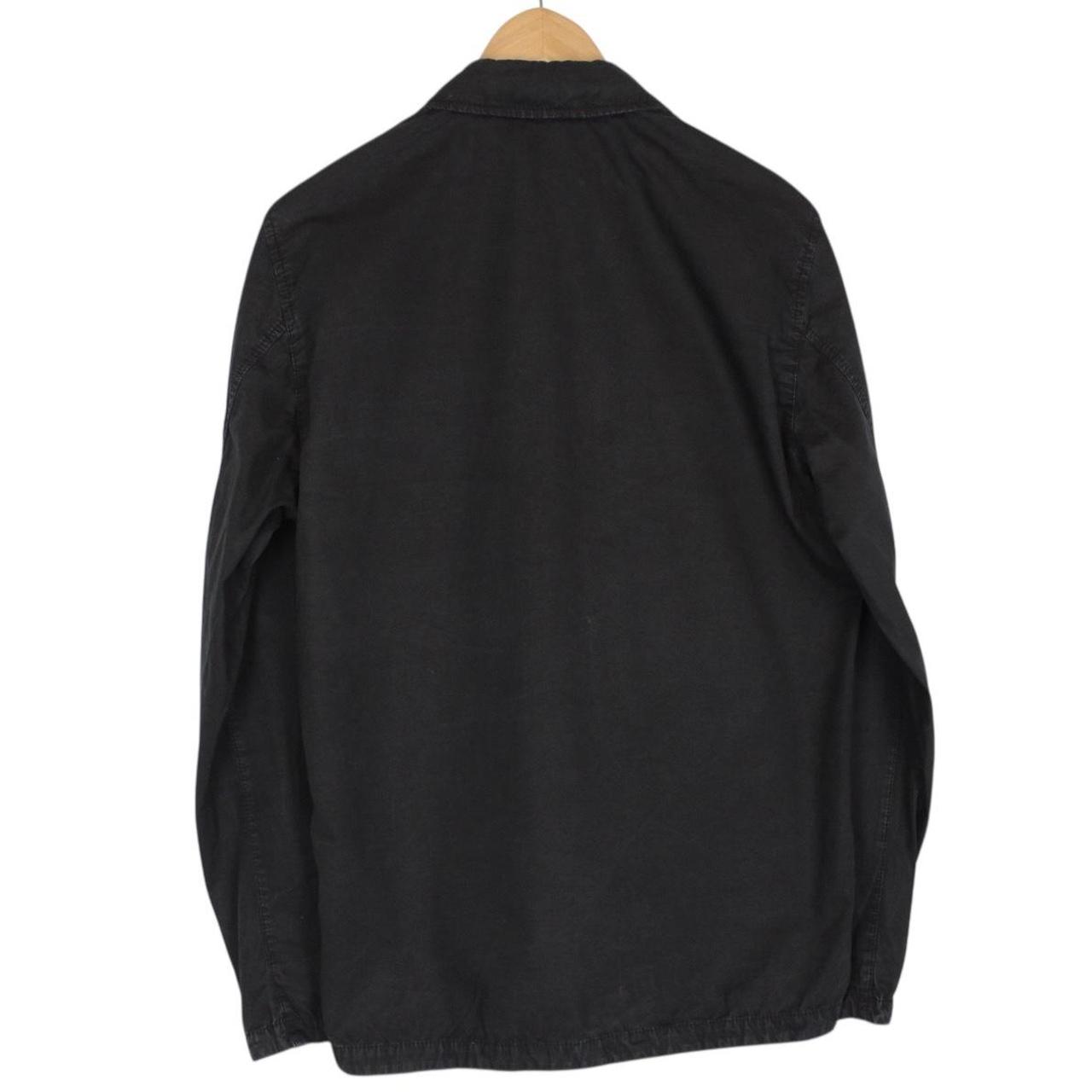 Stone Island AW 2022 Black Full Zip Cotton Overshirt Jacket