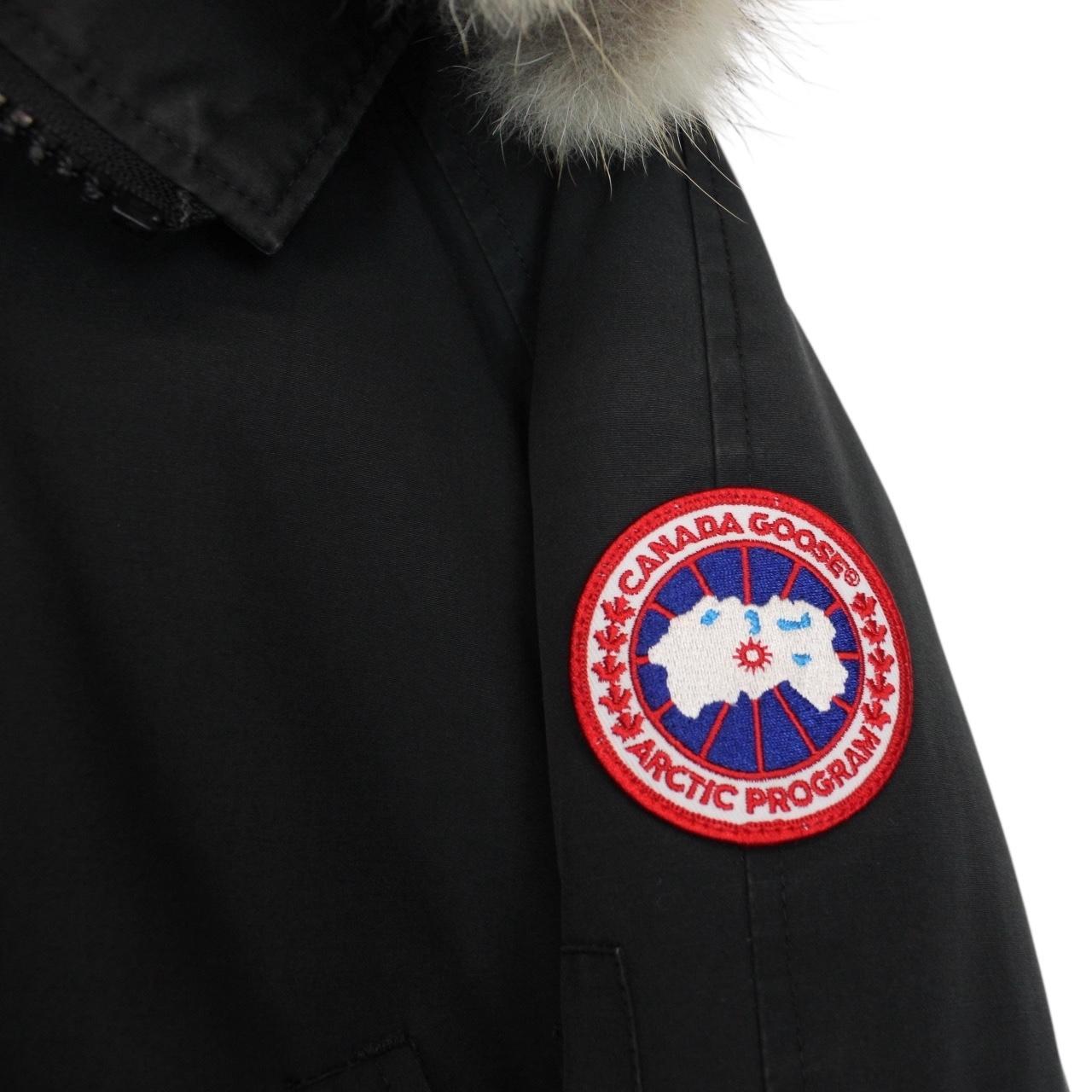 Canada Goose Black Chilliwack Bomber Down Jacket with Fur Trim