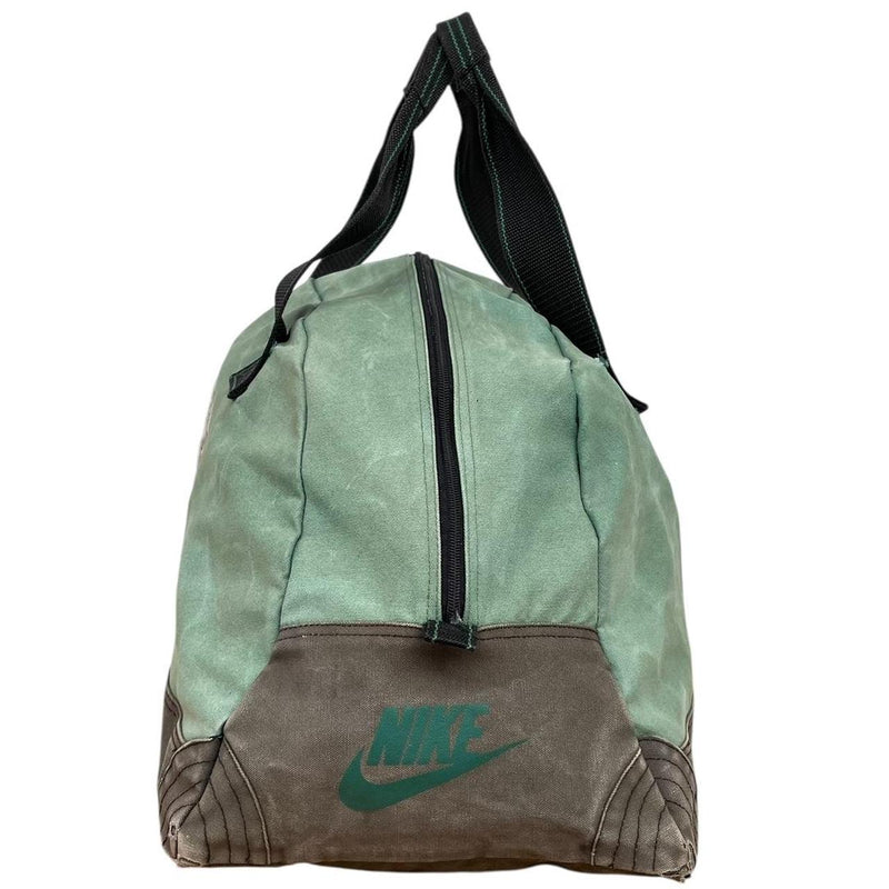 Vintage 90s Nike Green and Grey Embroidered Hold All Duffle Bag