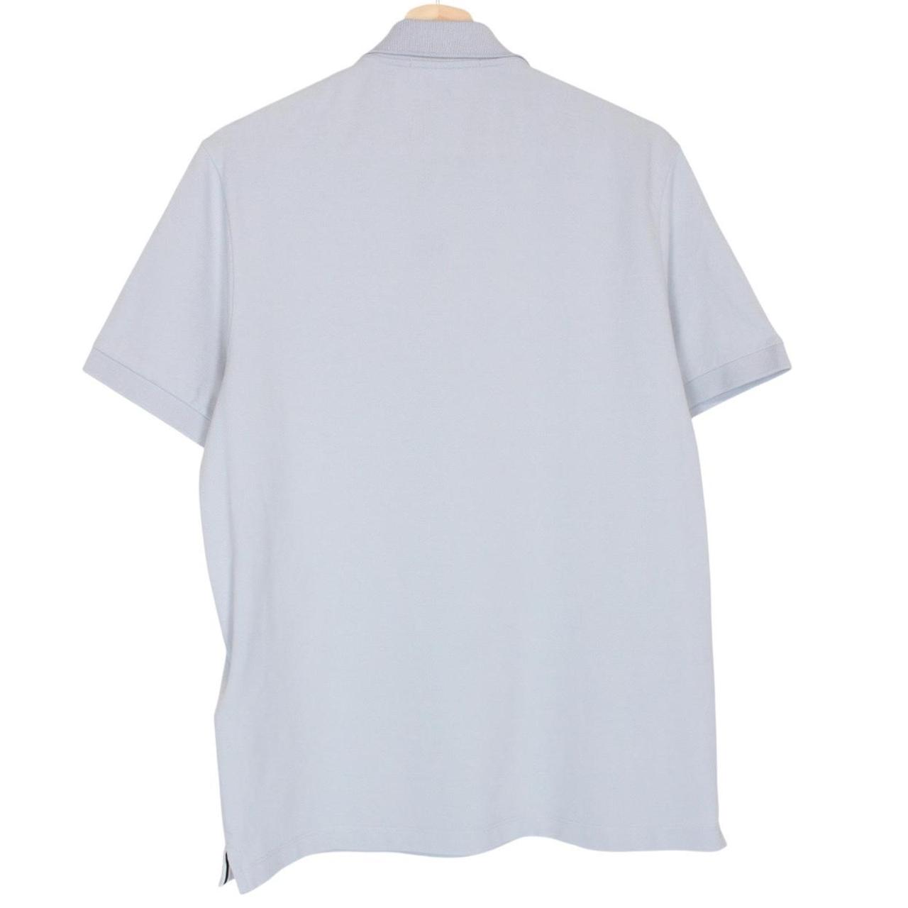 Stone Island SS 2024 Light Blue Short Sleeve Compass Cotton Polo Shirt