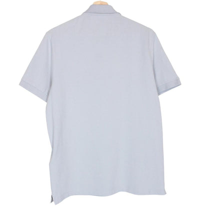 Stone Island SS 2024 Light Blue Short Sleeve Compass Cotton Polo Shirt