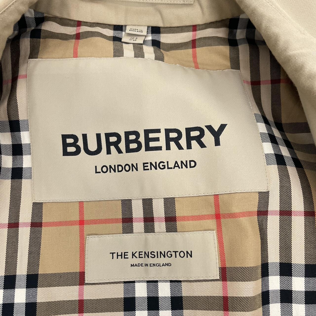 Burberry Kensignton Tan Brown Nova Check Double Breasted Belted Trench Coat