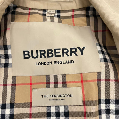 Burberry Kensignton Tan Brown Nova Check Double Breasted Belted Trench Coat