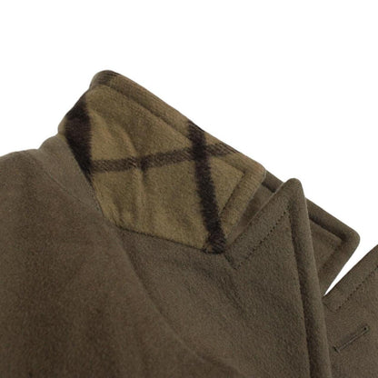 Burberry London Green Cashmere Virgin Wool Double Breasted Coat