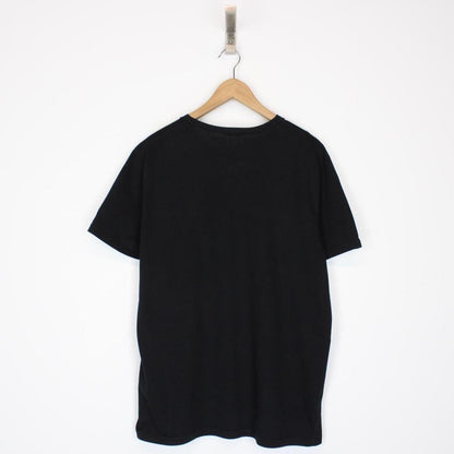 Christian Dior Black Bee Chest Logo Short Sleeve Cotton T-Shirt