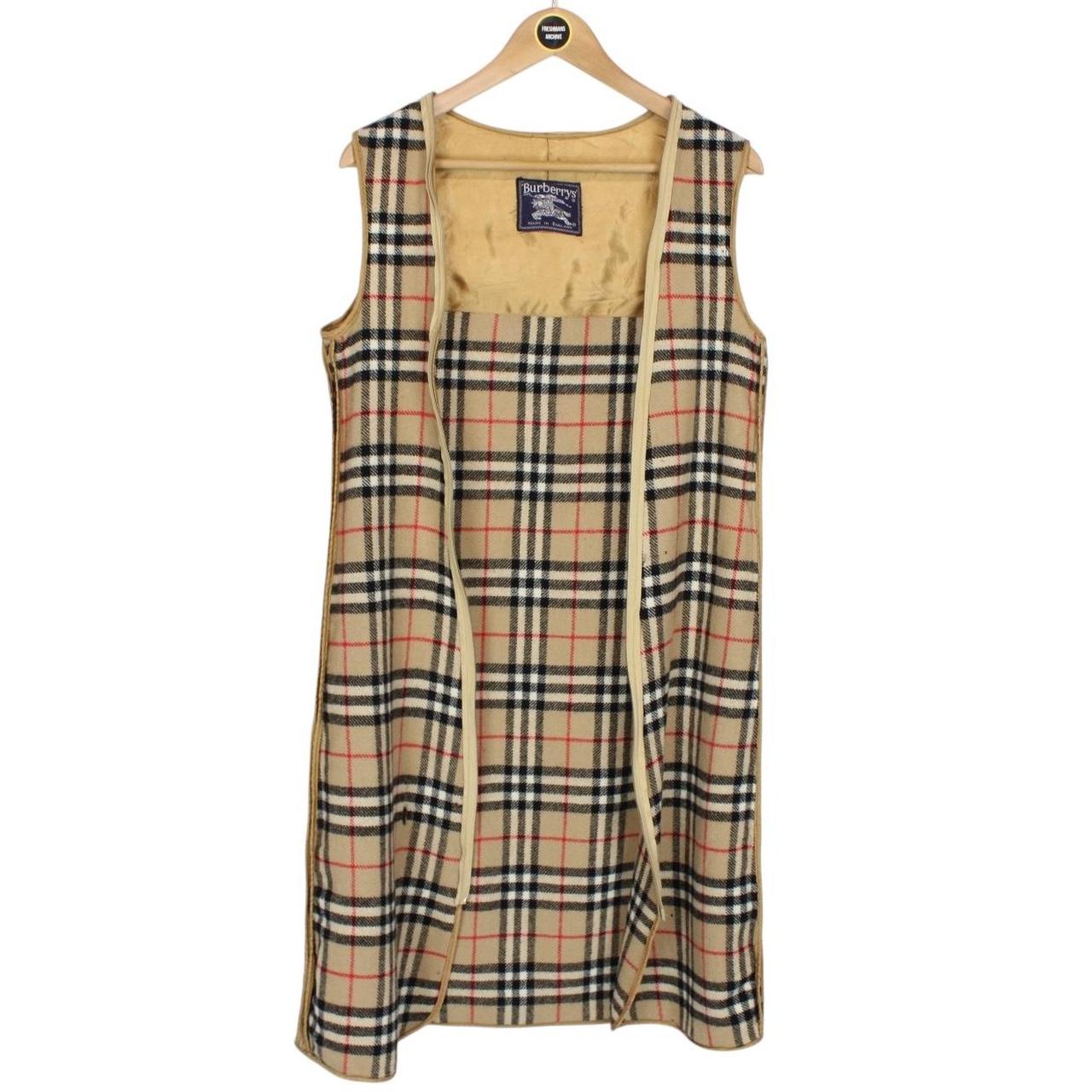 Vintage 90s Burberry Beige Nova Check Trench Coat Removable Lining