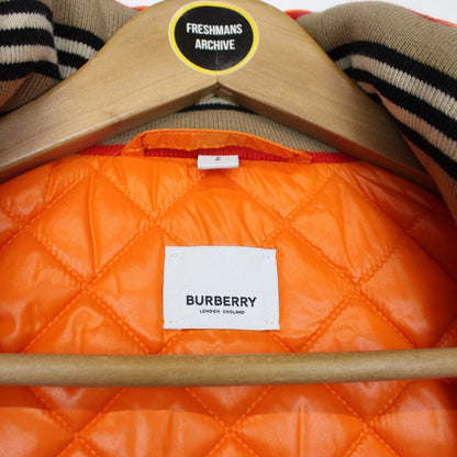 Burberry Orange Nova Icon Stripe Nylon Down Gilet / Bodywarmer