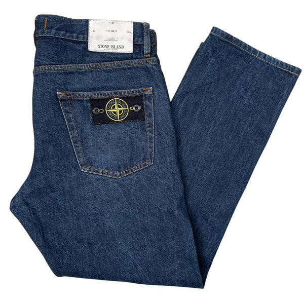 Stone Island AW 2017 Navy Blue RE-T Fit Denim Jeans