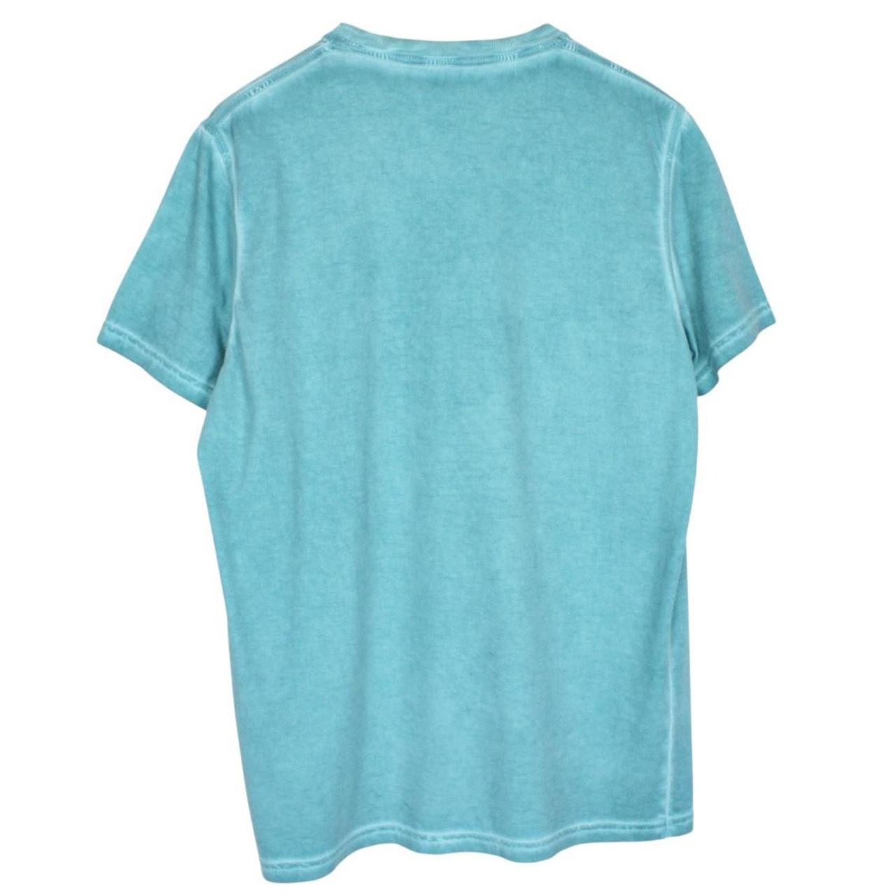 Dsquared2 Turquoise Blue Caten Bro Print Short Sleeve Cotton T-Shirt
