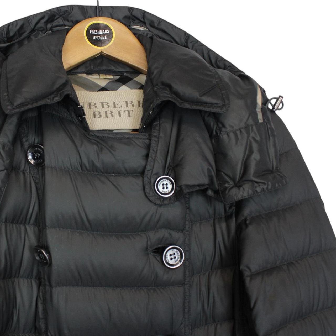Burberry Brit Grey Nova Check Belted Down Puffer Coat