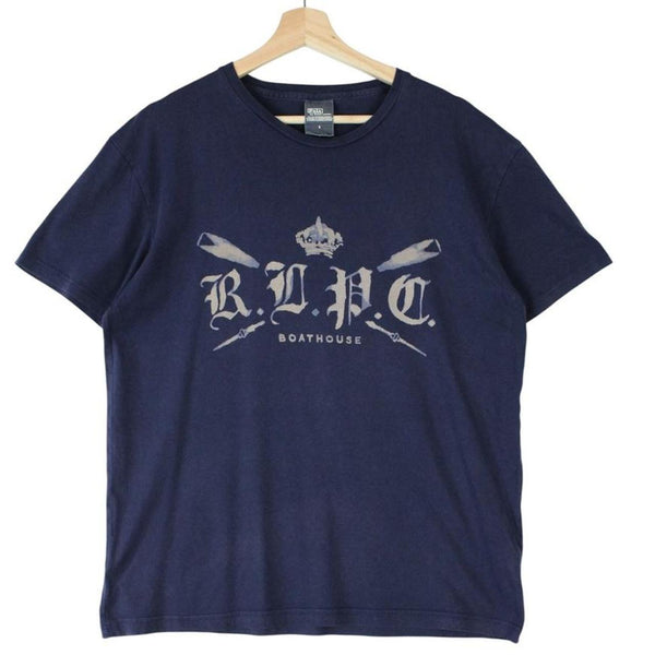 Polo Ralph Lauren navy blue short sleeve cotton t-shirt with pocket and logo detail.