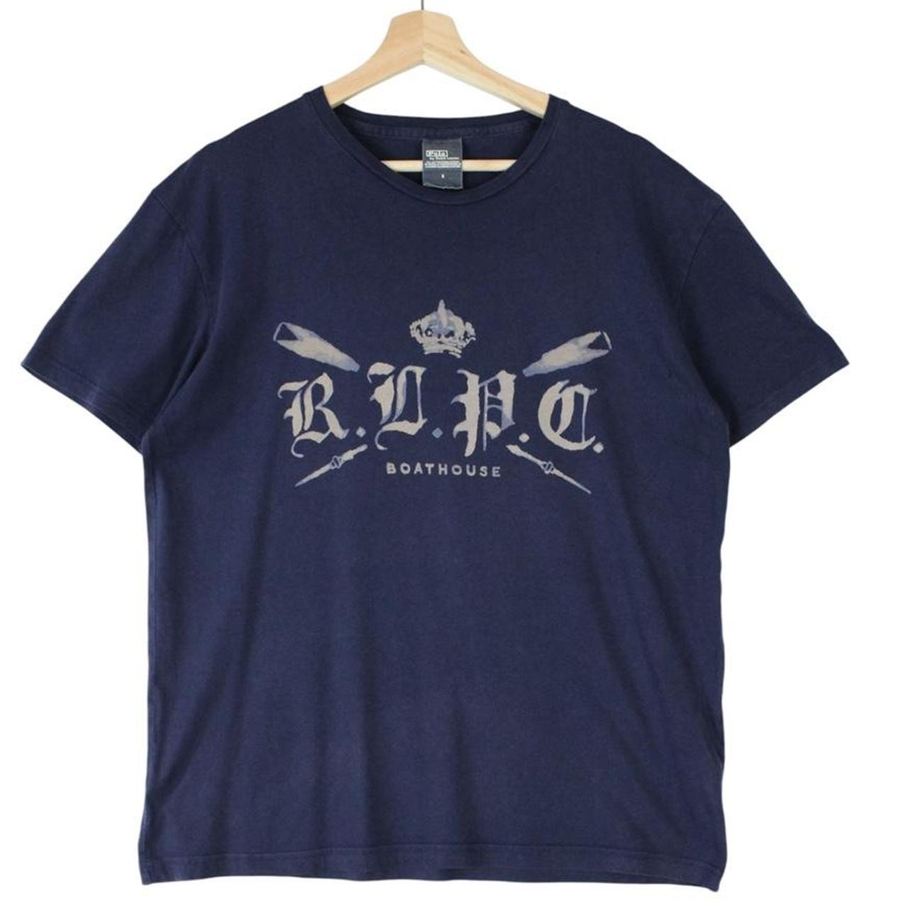 Polo Ralph Lauren navy blue short sleeve cotton t-shirt with pocket and logo detail.
