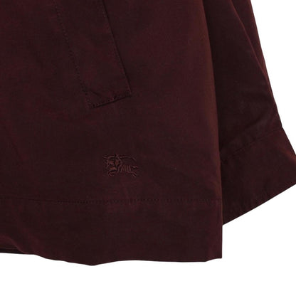 Burberry London Burgundy Nova Check Lined Harrington Jacket