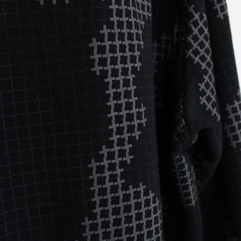Stone Island AW 2017 Black Grid Camo Crew Neck Sweatshirt Jumper