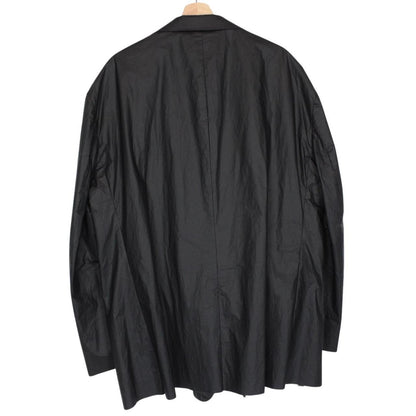 Raf Simons SS21 Black Technical Nylon Oversized Blazer