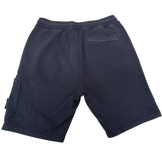 Stone Island SS 2021 Navy Blue Cotton Jogger Shorts