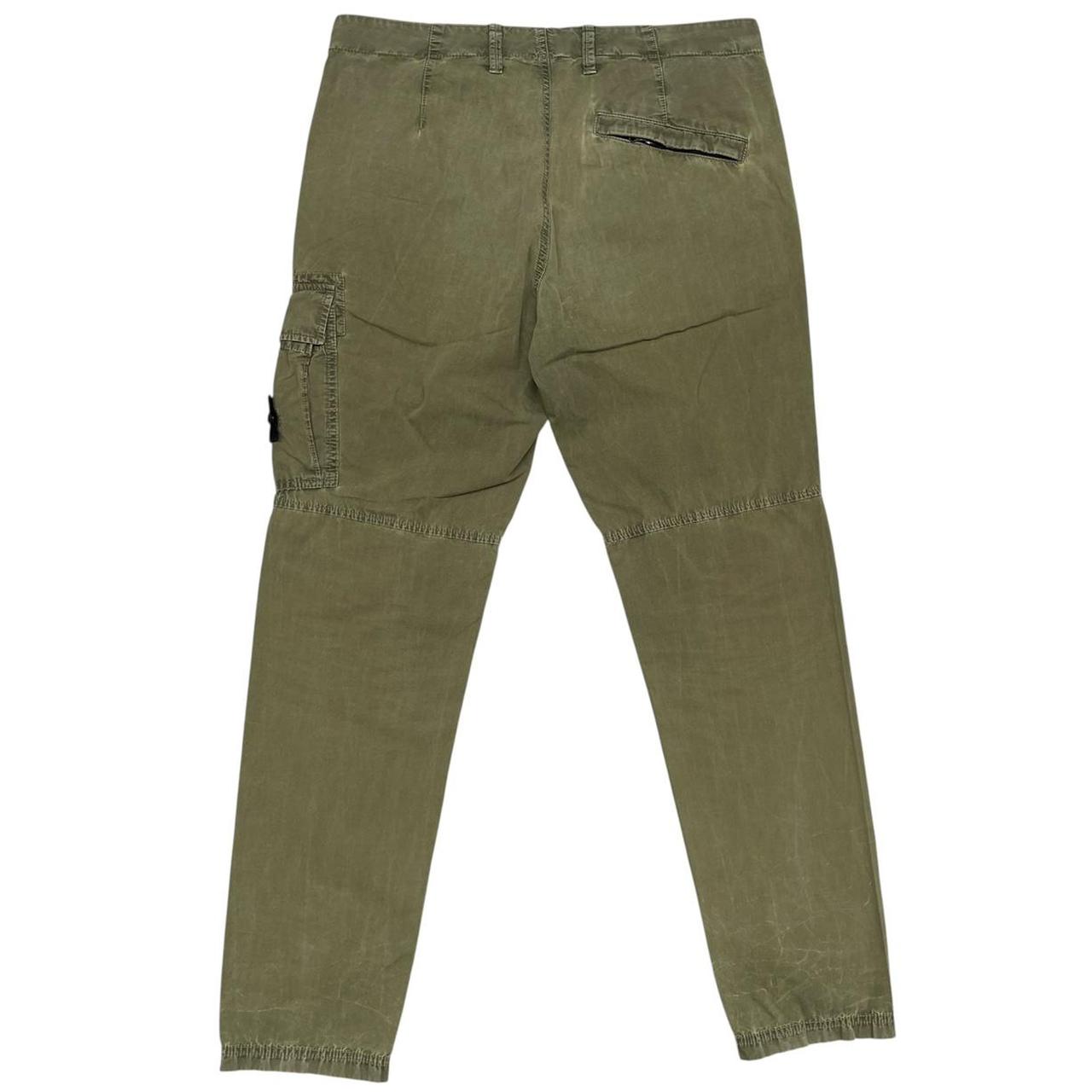 Stone Island SS 2022 Green Slim Fit Cargo Trousers