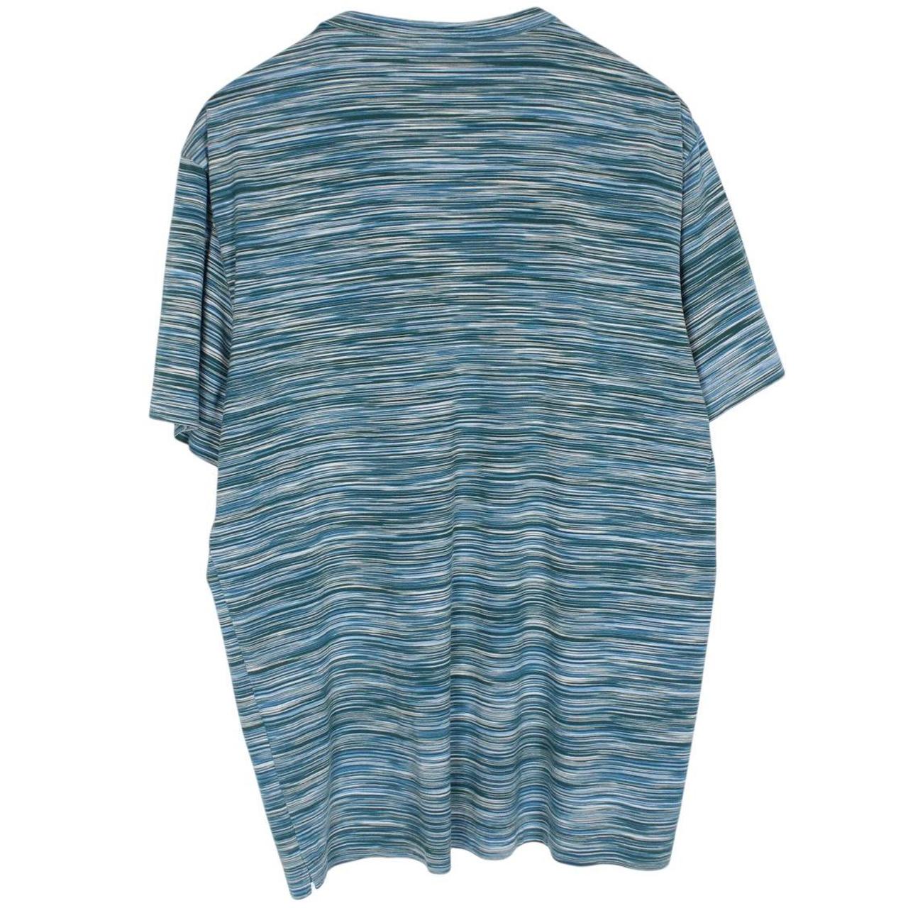 Missoni Green Striped Short Sleeve Cotton T-Shirt