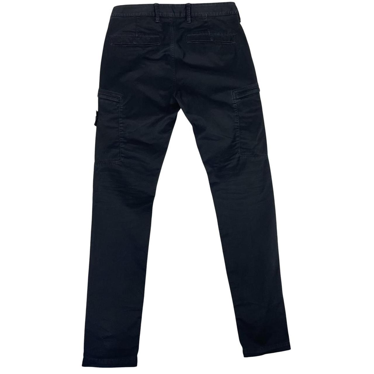 Stone Island AW 2021 Black Skinny Fit Cargo Trousers