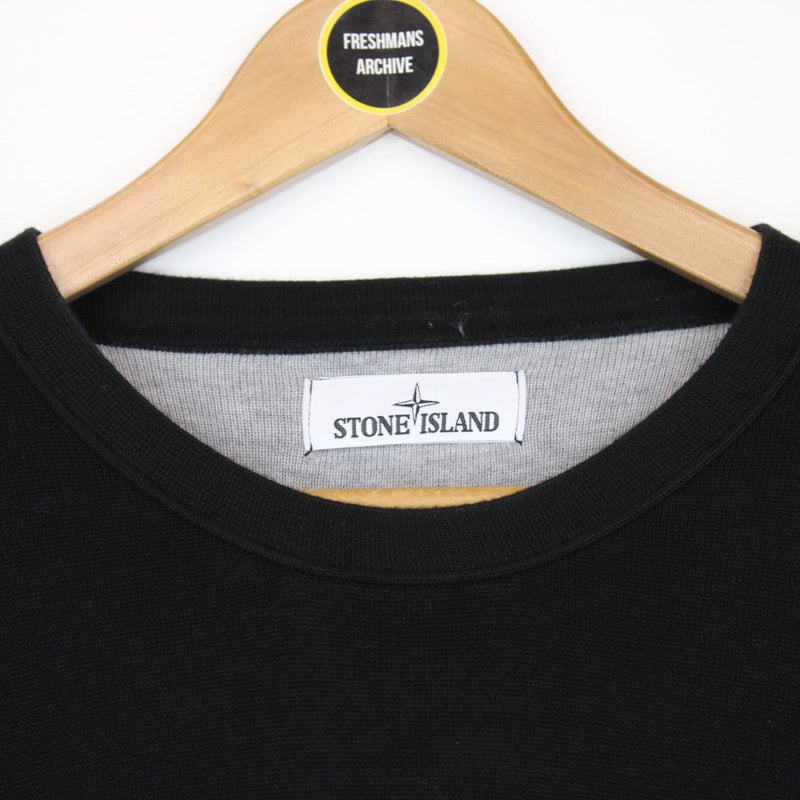 Stone Island SS 2018 Black Cotton Knit Sweatshirt Jumper