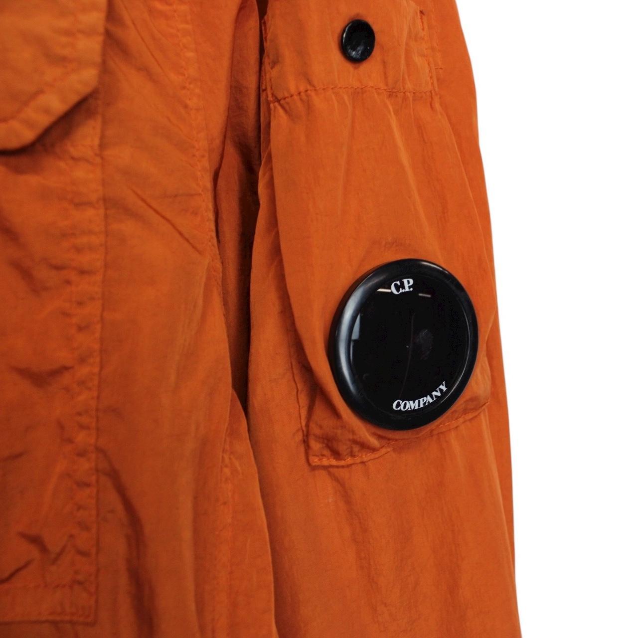 CP Company Orange Full Zip Chrome Nylon Garment Dyed Lens Jacket