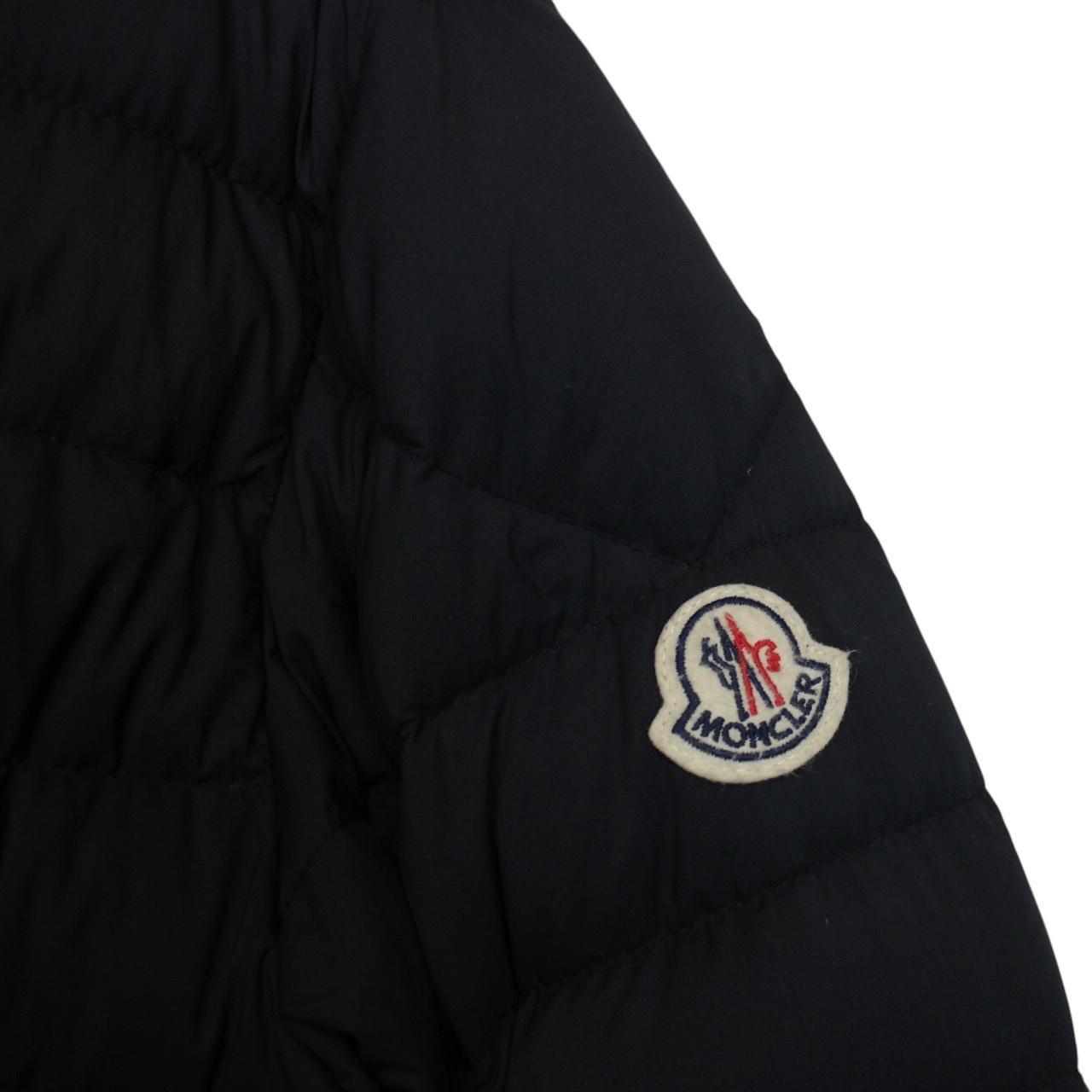 Moncler Eus Navy Blue Longue Saison Hooded Down Jacket