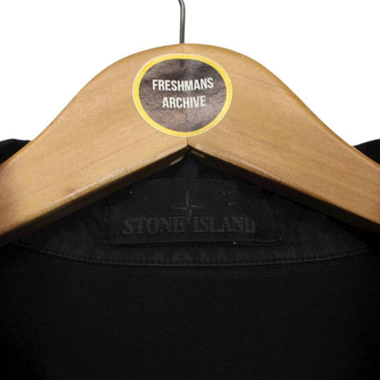 Stone Island Ghost SS 2018 Black Full Zip Cotton Overshirt Jacket