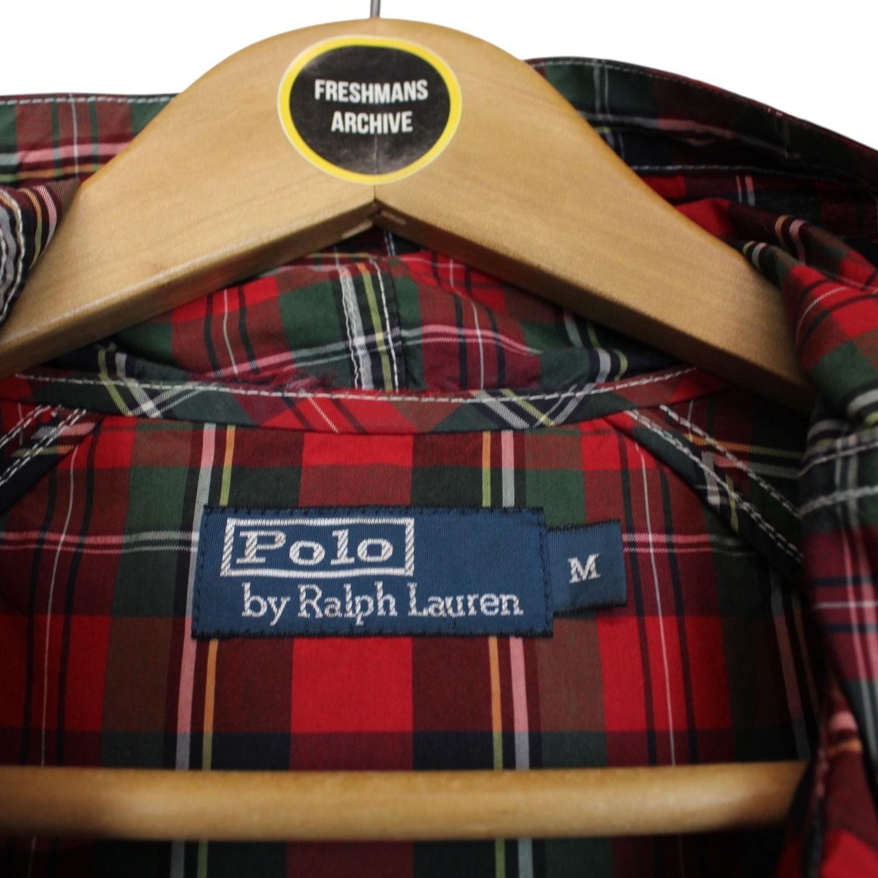 Vintage 90s Ralph Lauren Multicoloured Tartan Check Hooded Cotton Jacket