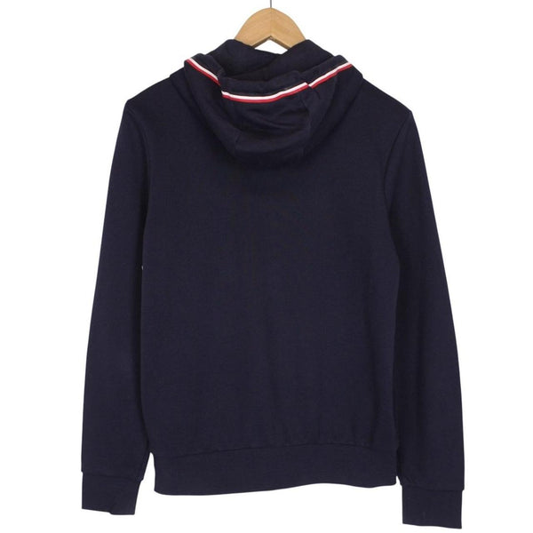 Moncler Maglia Cardigan Navy Blue Full Zip Cotton Hoodie Jumper