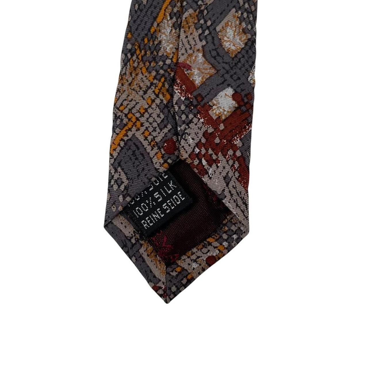 Vintage Giorgio Armani Multicoloured Abstract Silk Tie