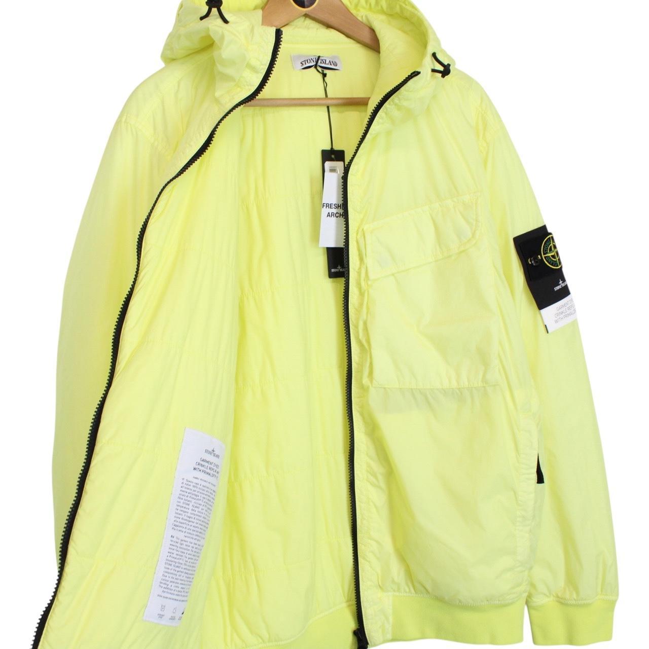 Stone Island AW 2022 Yellow Garment Dyed Crinkle Reps Primaloft TC Jacket