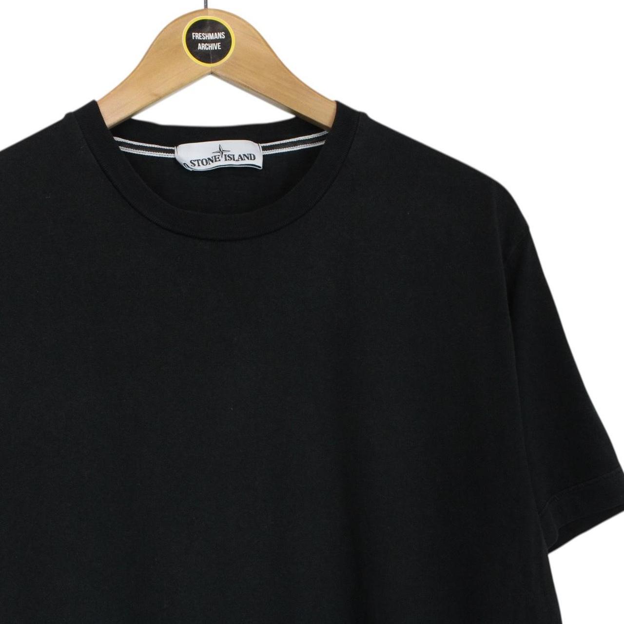 Stone Island SS 2020 Black and White Short Sleeve Logo Print T-Shirt
